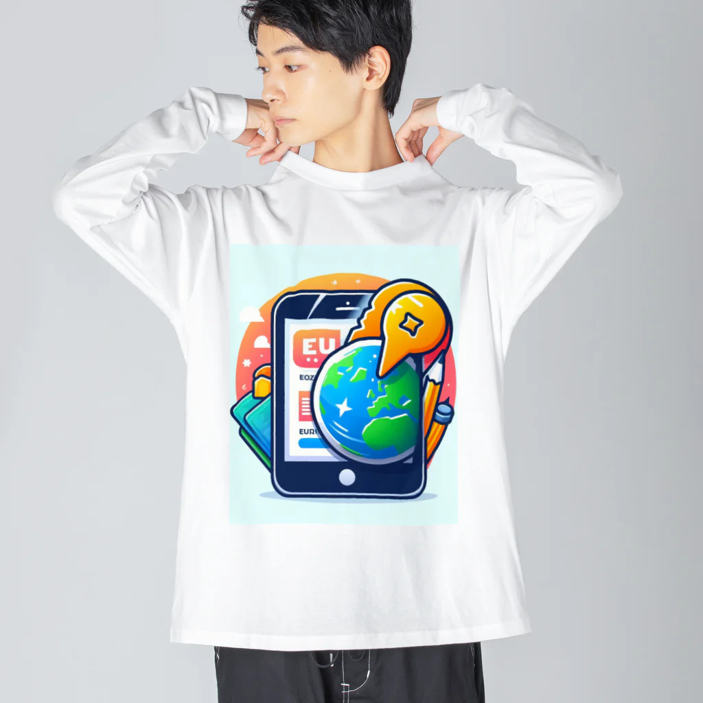 ワンダーワールド・ワンストップのスマホとユニークなキャラクター Big Long Sleeve T-Shirt