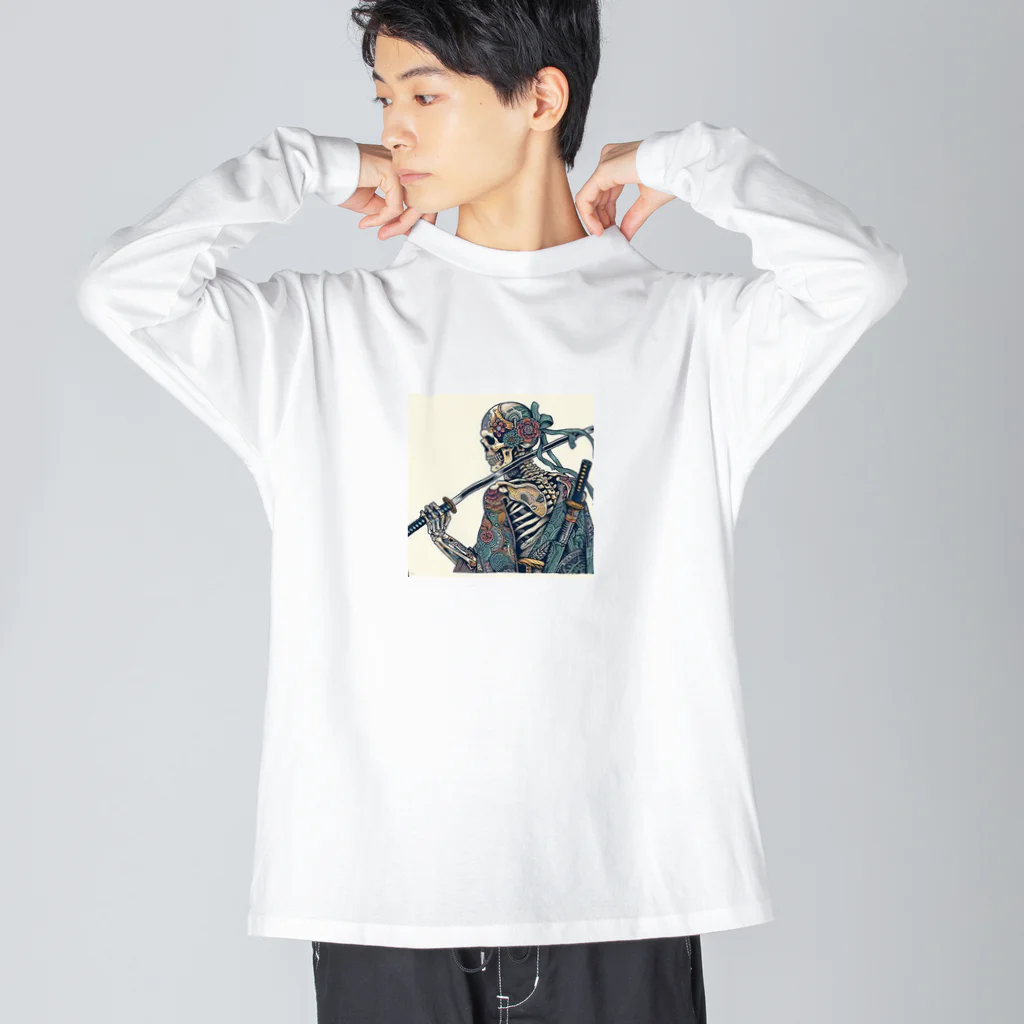 yukikinoの侍ドクロ Big Long Sleeve T-Shirt