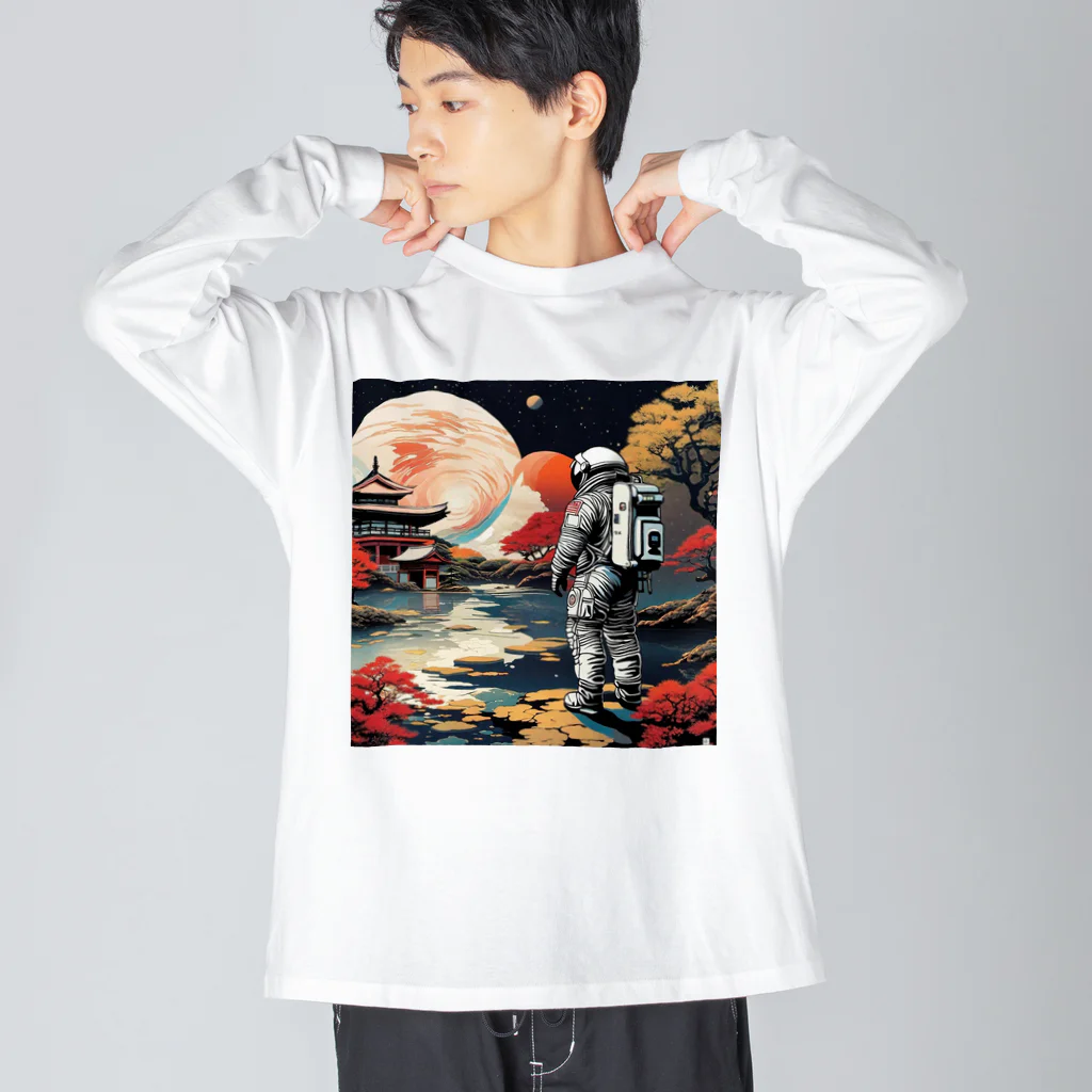 宇宙開発デザイン科の惑星『京都』 ビッグシルエットロングスリーブTシャツ