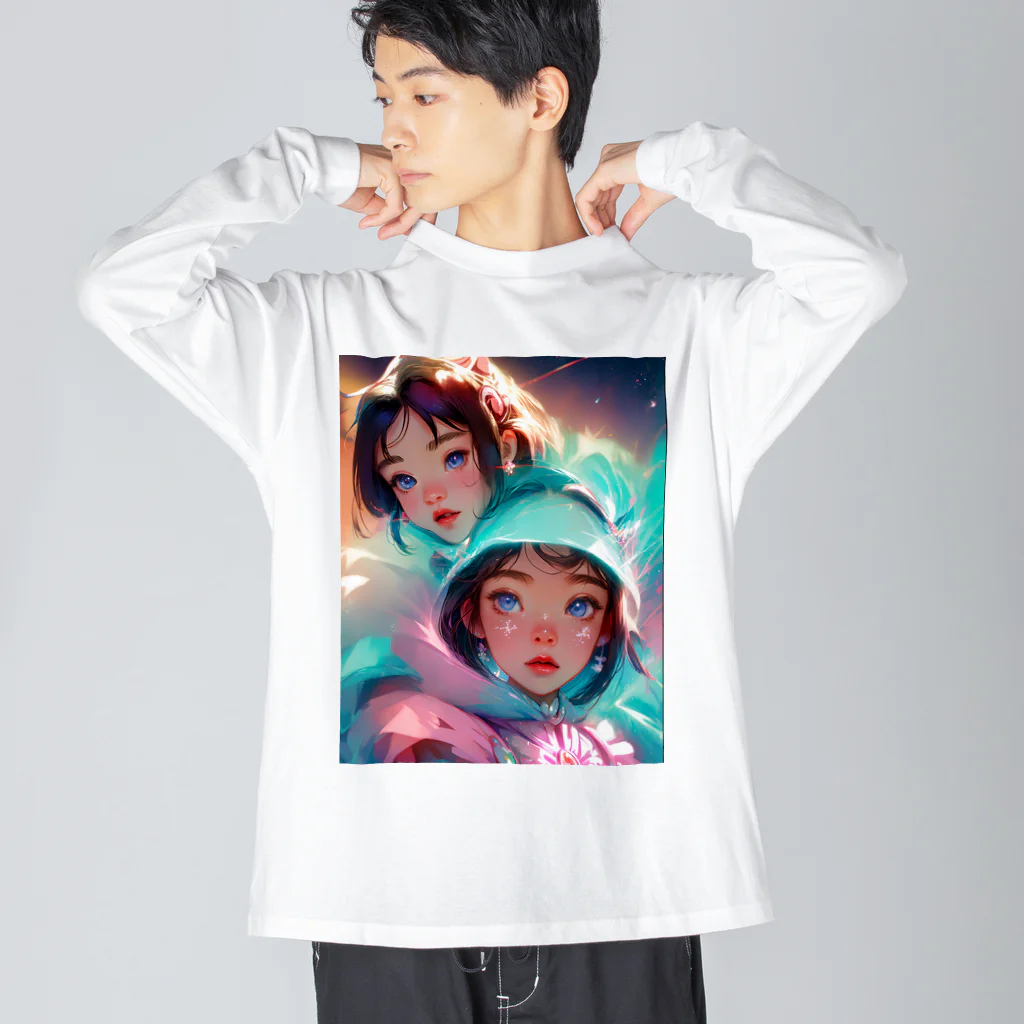 tomityomiの幻想的な風景に二人 Big Long Sleeve T-Shirt