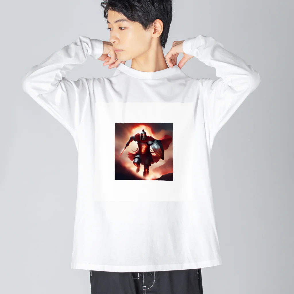 meimanaの不屈の真紅の戦士 Big Long Sleeve T-Shirt