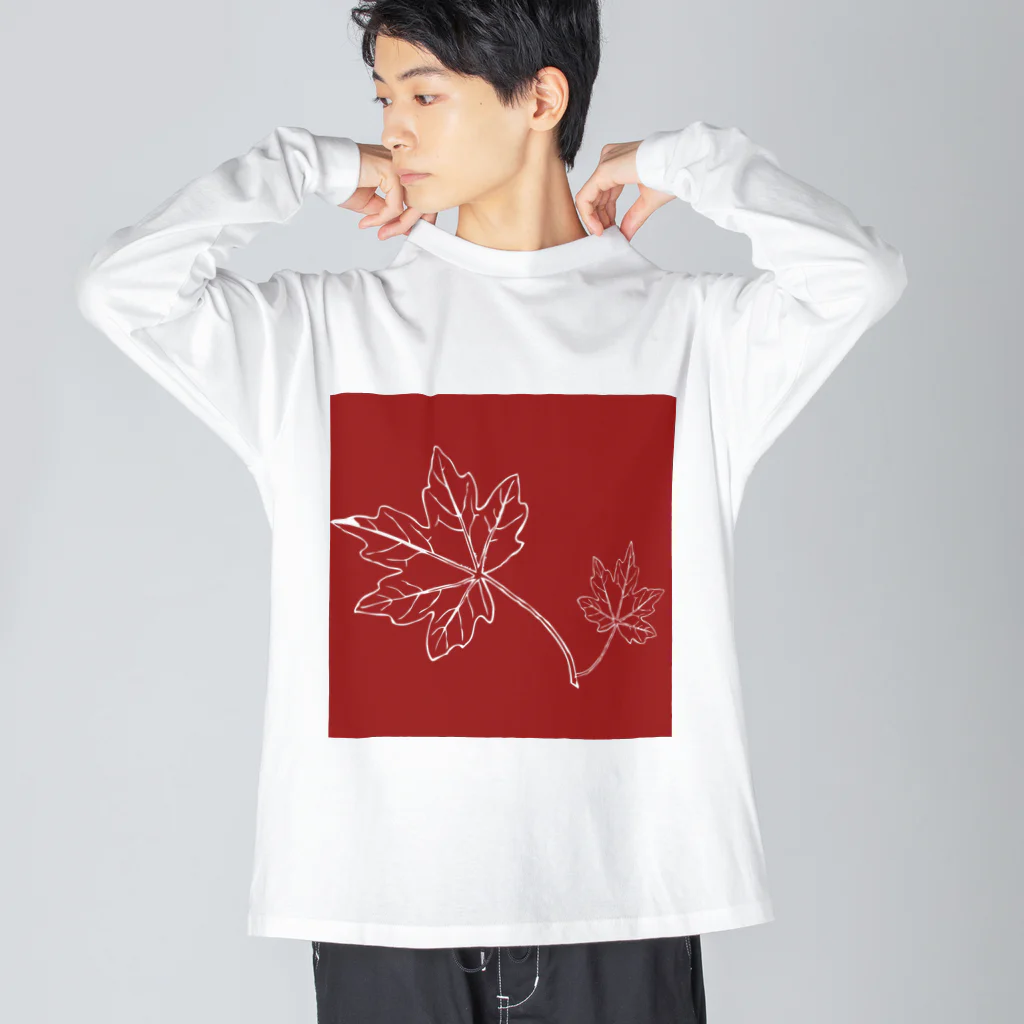 ようこそ　taitaitaro shop への秋限定❗️もみじ柄グッズ登場！ Big Long Sleeve T-Shirt