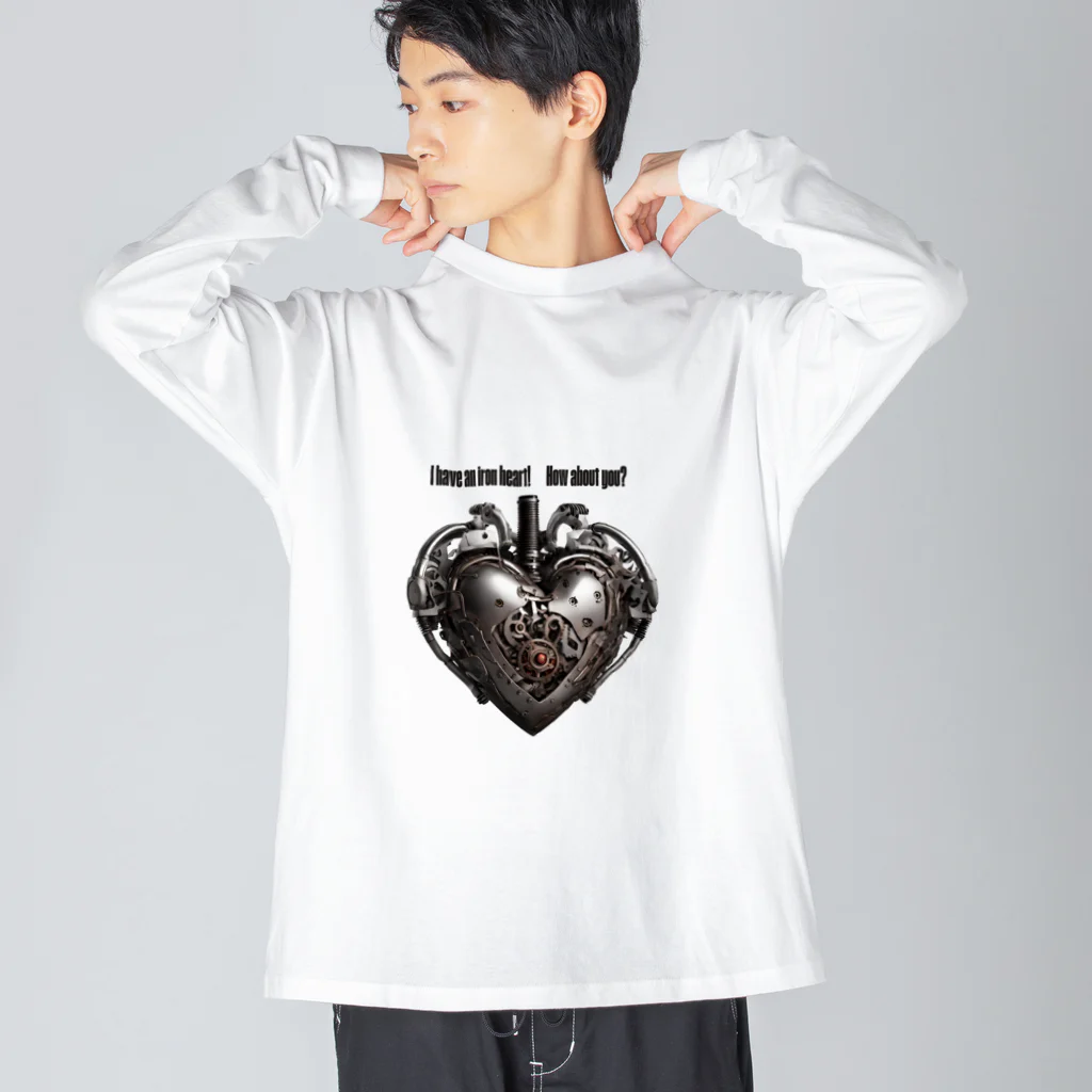Love and peace to allの私は鉄の心臓を持っています ビッグシルエットロングスリーブTシャツ