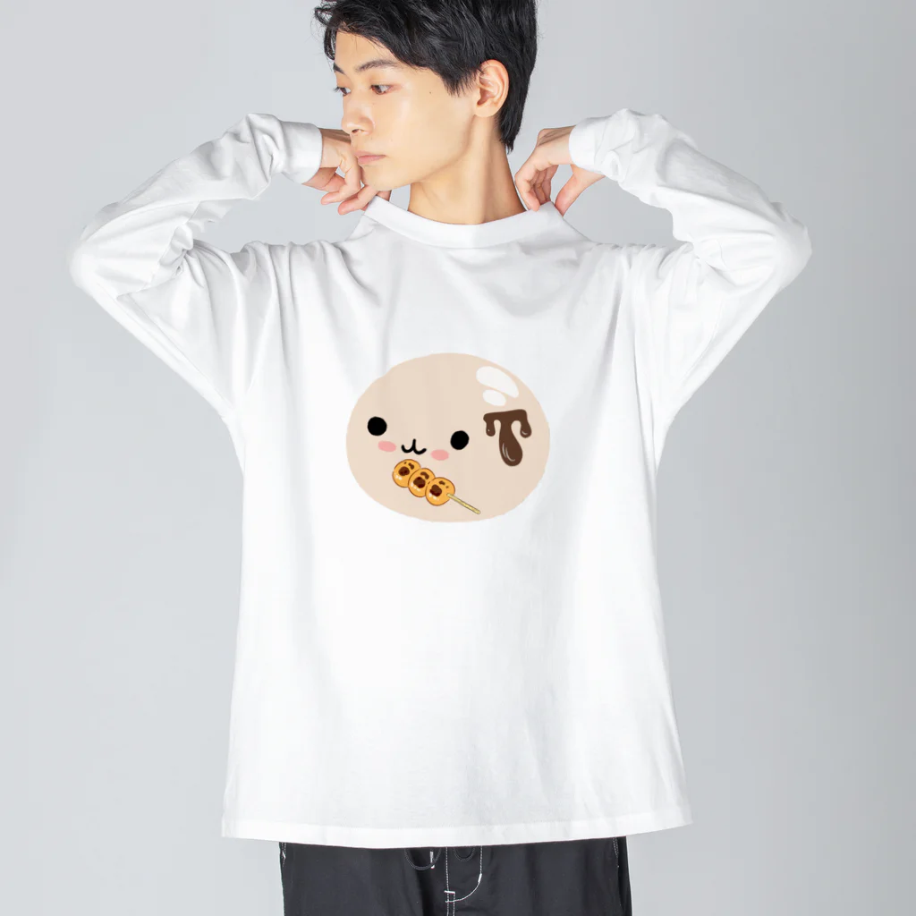 みたらし団子のふたたまちゃんのみたらし団子のたまちゃん ビッグシルエットロングスリーブTシャツ