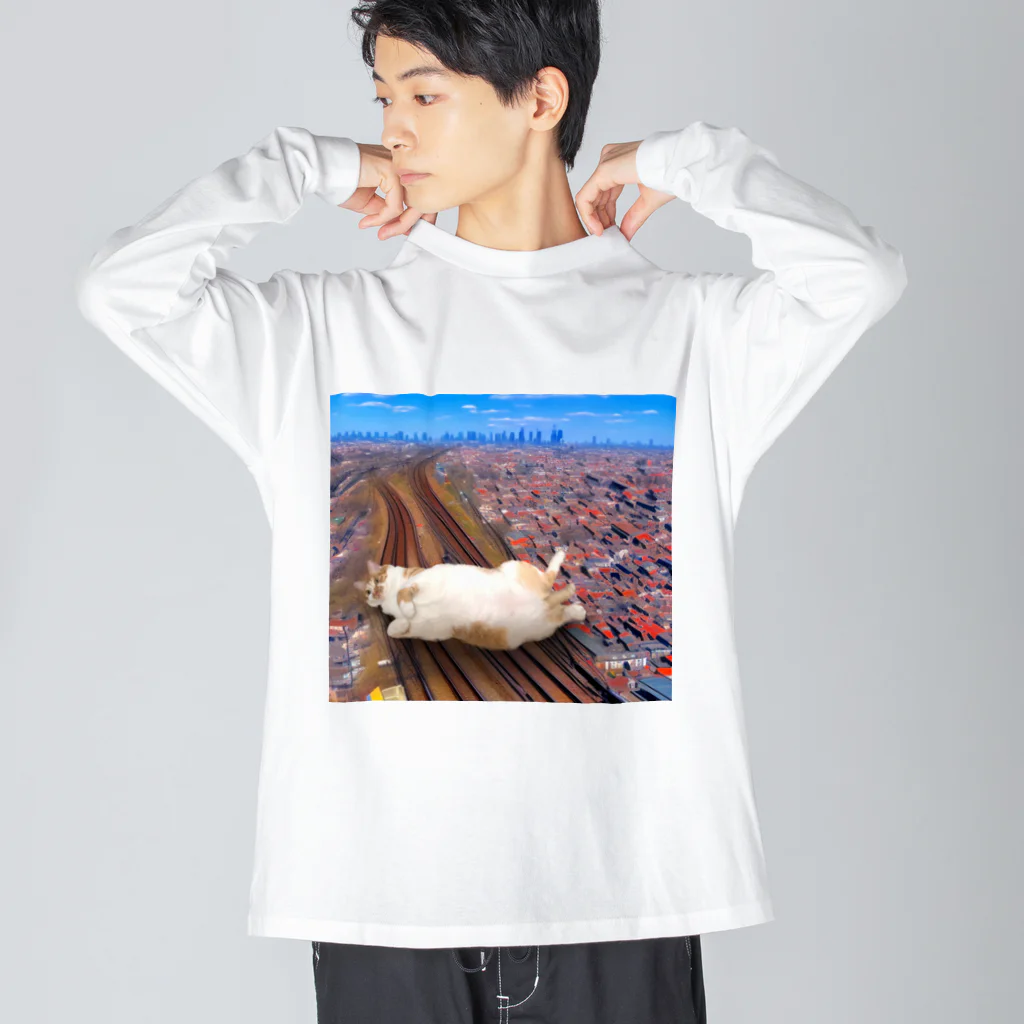 hashiba_のでっかいネコ Big Long Sleeve T-Shirt