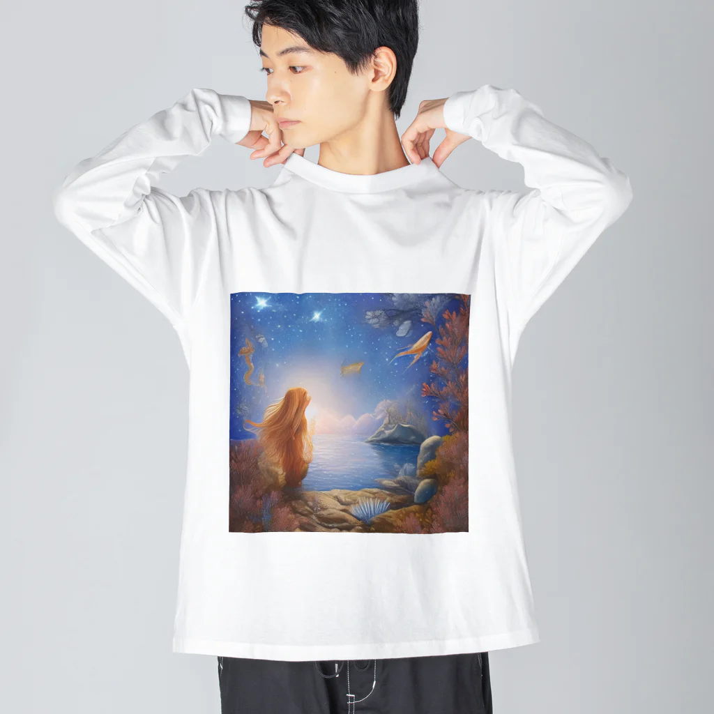 Puppe-プッペ-の海底の人魚 ビッグシルエットロングスリーブTシャツ