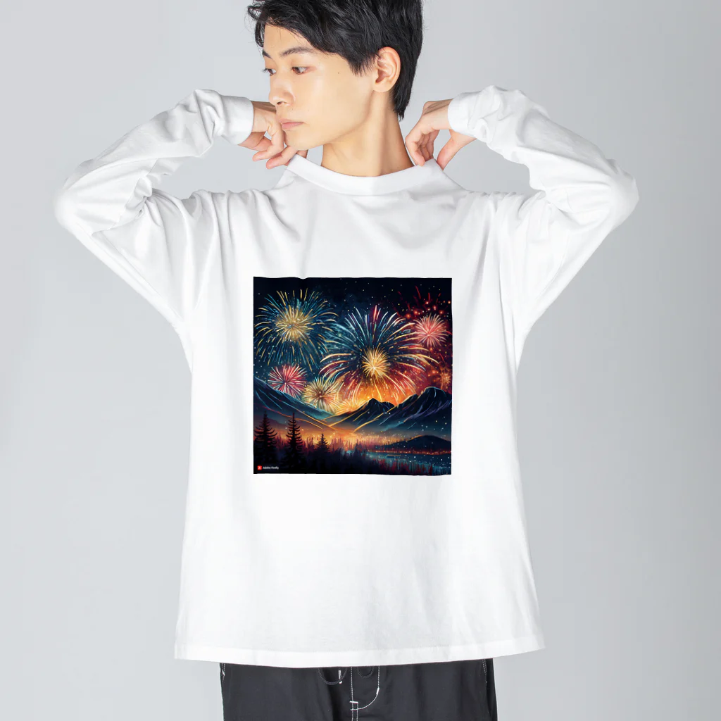 minimuniのＪ・HANABI ビッグシルエットロングスリーブTシャツ