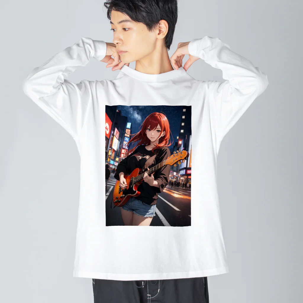 あかの赤髪のギターリスト Big Long Sleeve T-Shirt