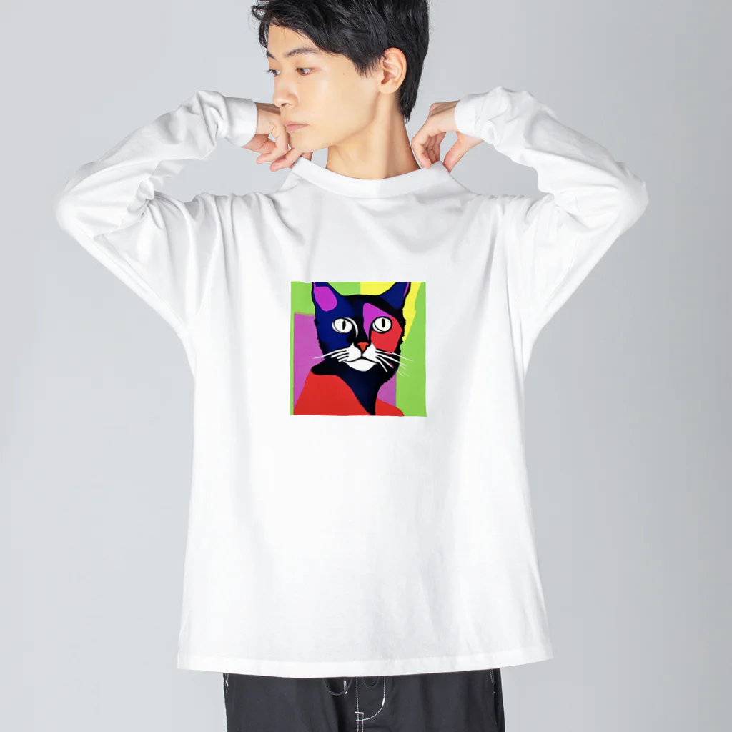 SuperTrioのCOLOR CAT ビッグシルエットロングスリーブTシャツ