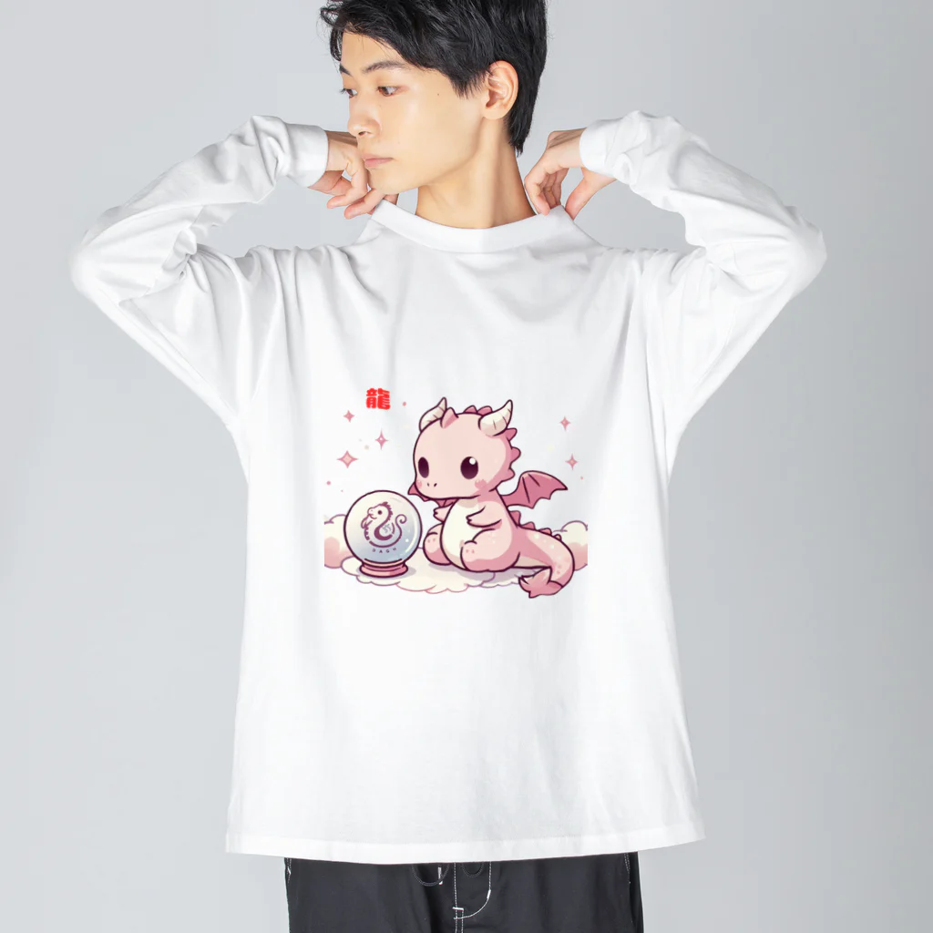 garireoの干支のかわいい龍 ビッグシルエットロングスリーブTシャツ