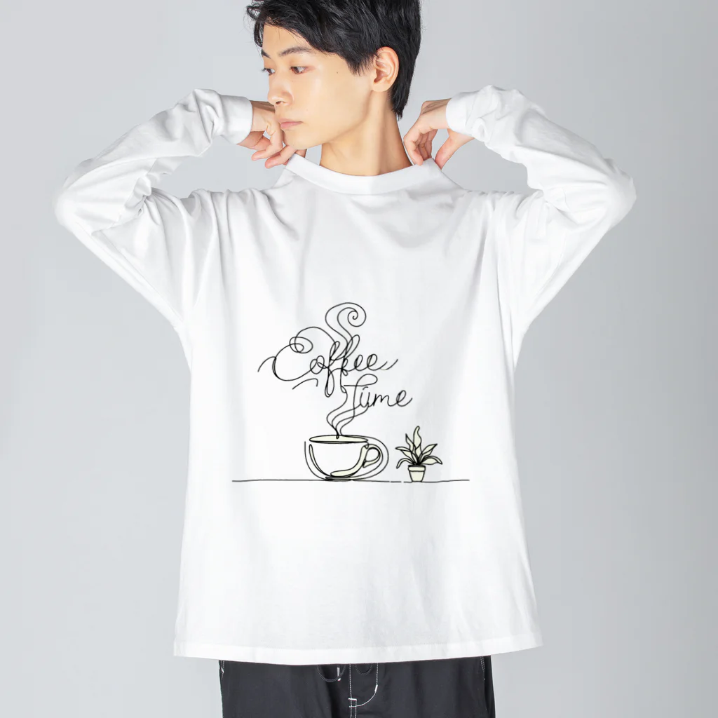 niko&PANDA shopのcoffeetime ビッグシルエットロングスリーブTシャツ