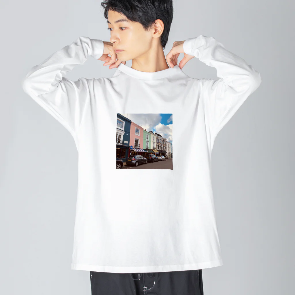 HanaeのNotting Hillの街並み ビッグシルエットロングスリーブTシャツ