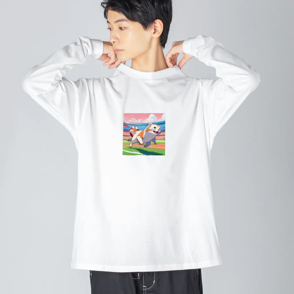 自然の非日常の走るフェレット Big Long Sleeve T-Shirt