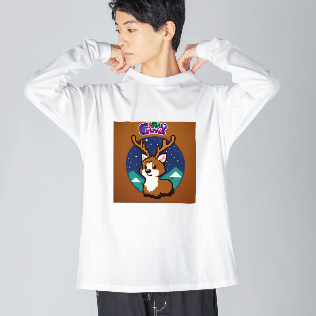 おしゃれなグッズ集のトナカイのドット絵　トナドット Big Long Sleeve T-Shirt