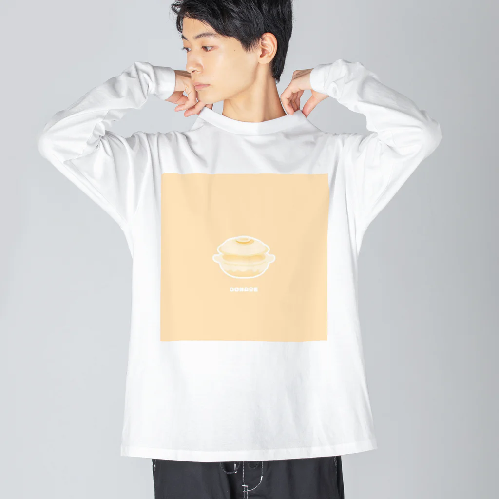 PALE_LAILE_13のDONABE (beige) ビッグシルエットロングスリーブTシャツ