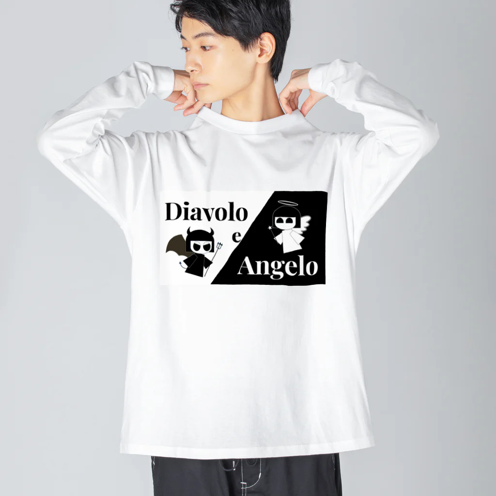 yo-kan_so-ko-shaの悪魔と天使 Big Long Sleeve T-Shirt