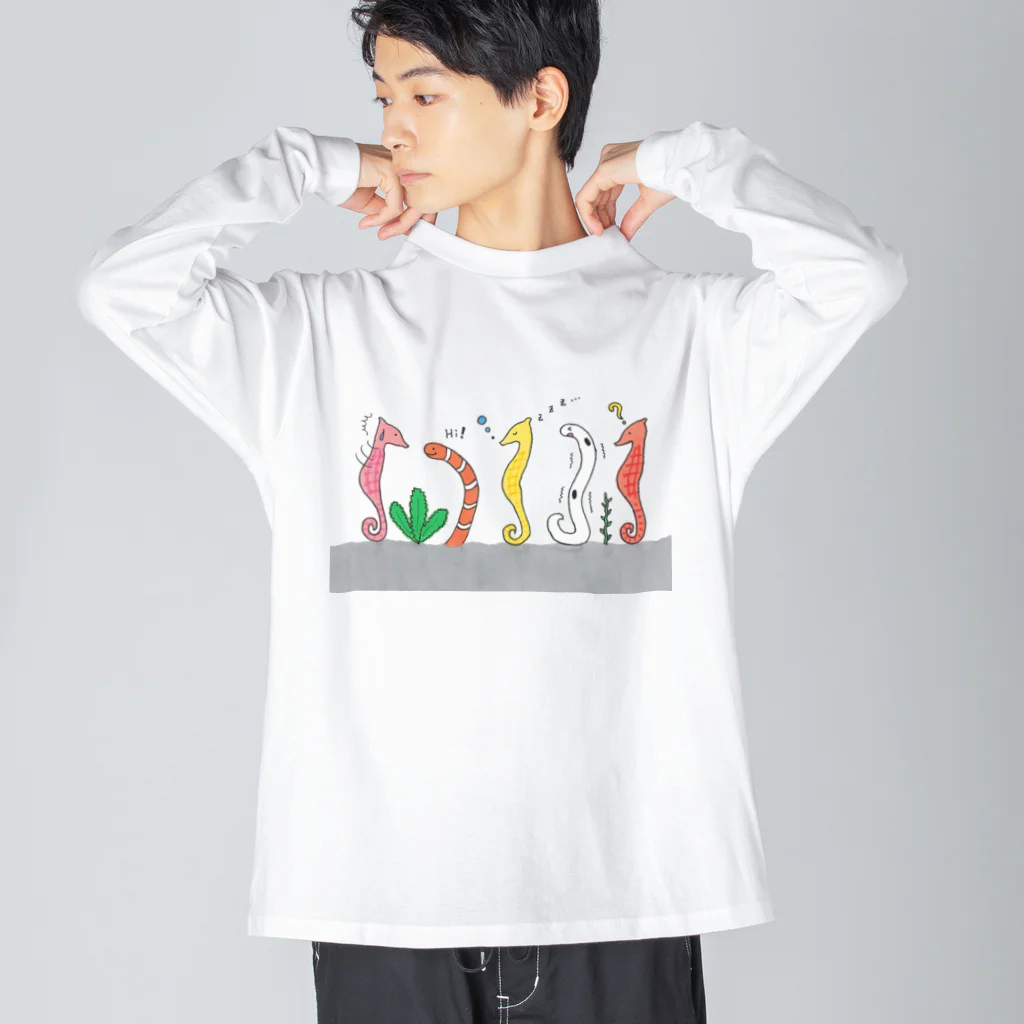 森図鑑の[森図鑑] 仲間に入れて（背景なし） Big Long Sleeve T-Shirt