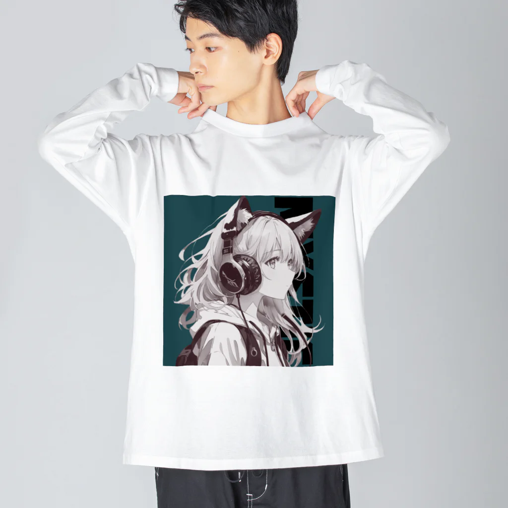 アーケイン・ストリート雑貨のミスティックキャットN15 Big Long Sleeve T-Shirt