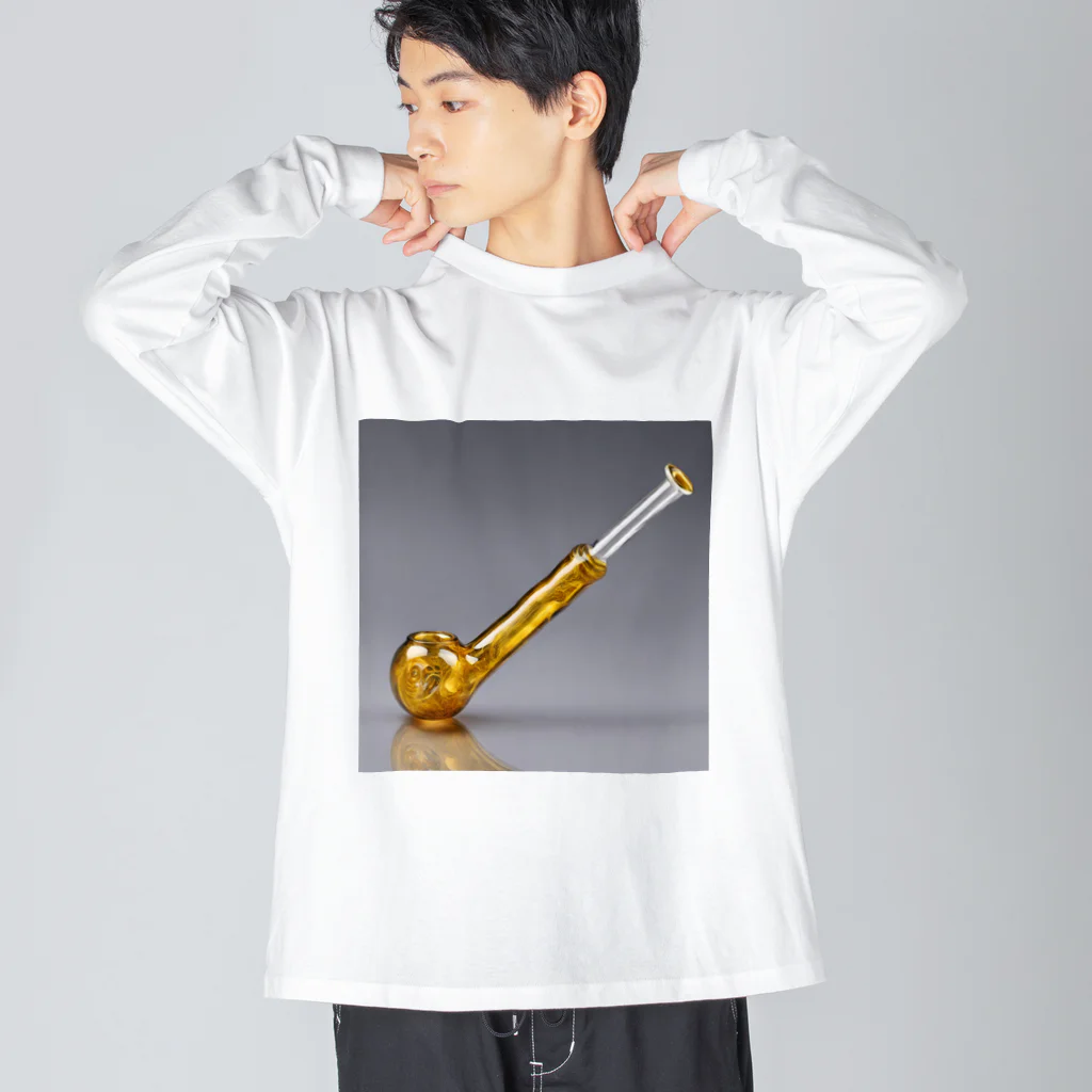 No Fishing No Life のガラスパイプ3 Big Long Sleeve T-Shirt
