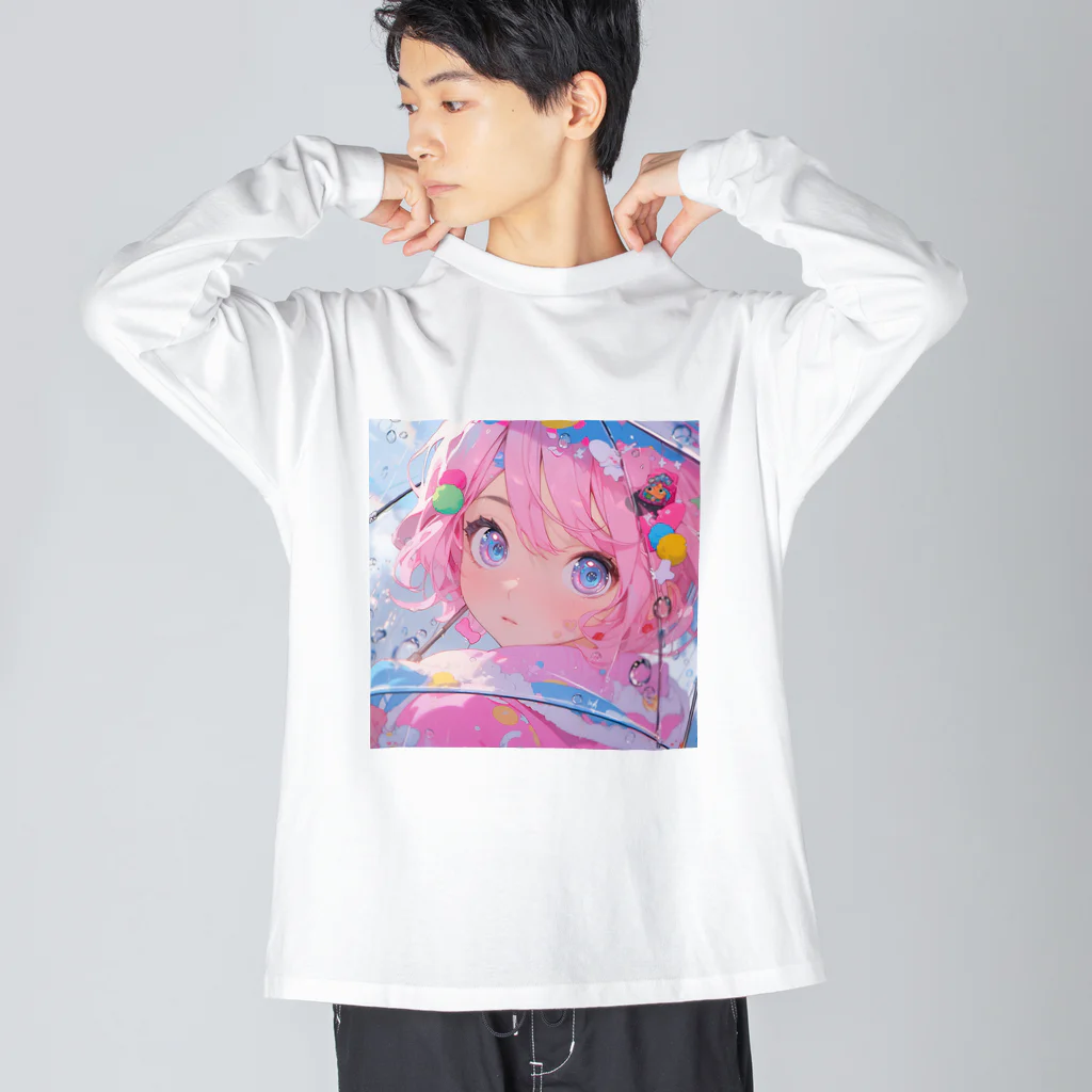 ぶーたんの雨音の中 Big Long Sleeve T-Shirt