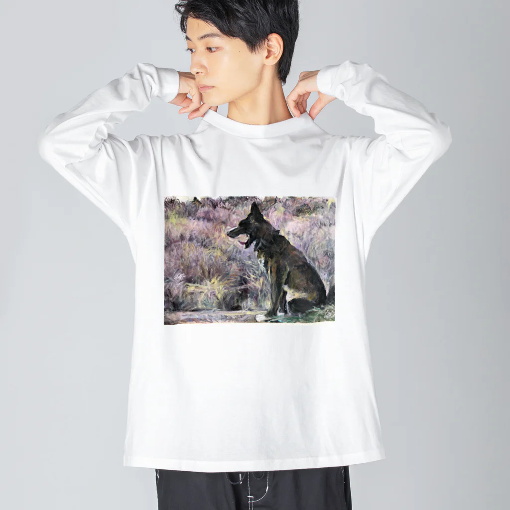 Toshiko’s shopの甲斐犬の大あくび Big Long Sleeve T-Shirt