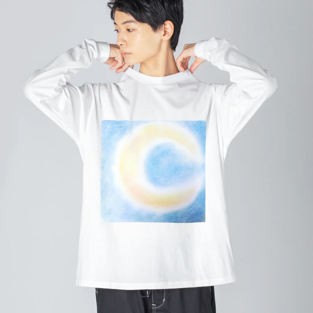 もなころショップの三日月　パステルアート Big Long Sleeve T-Shirt