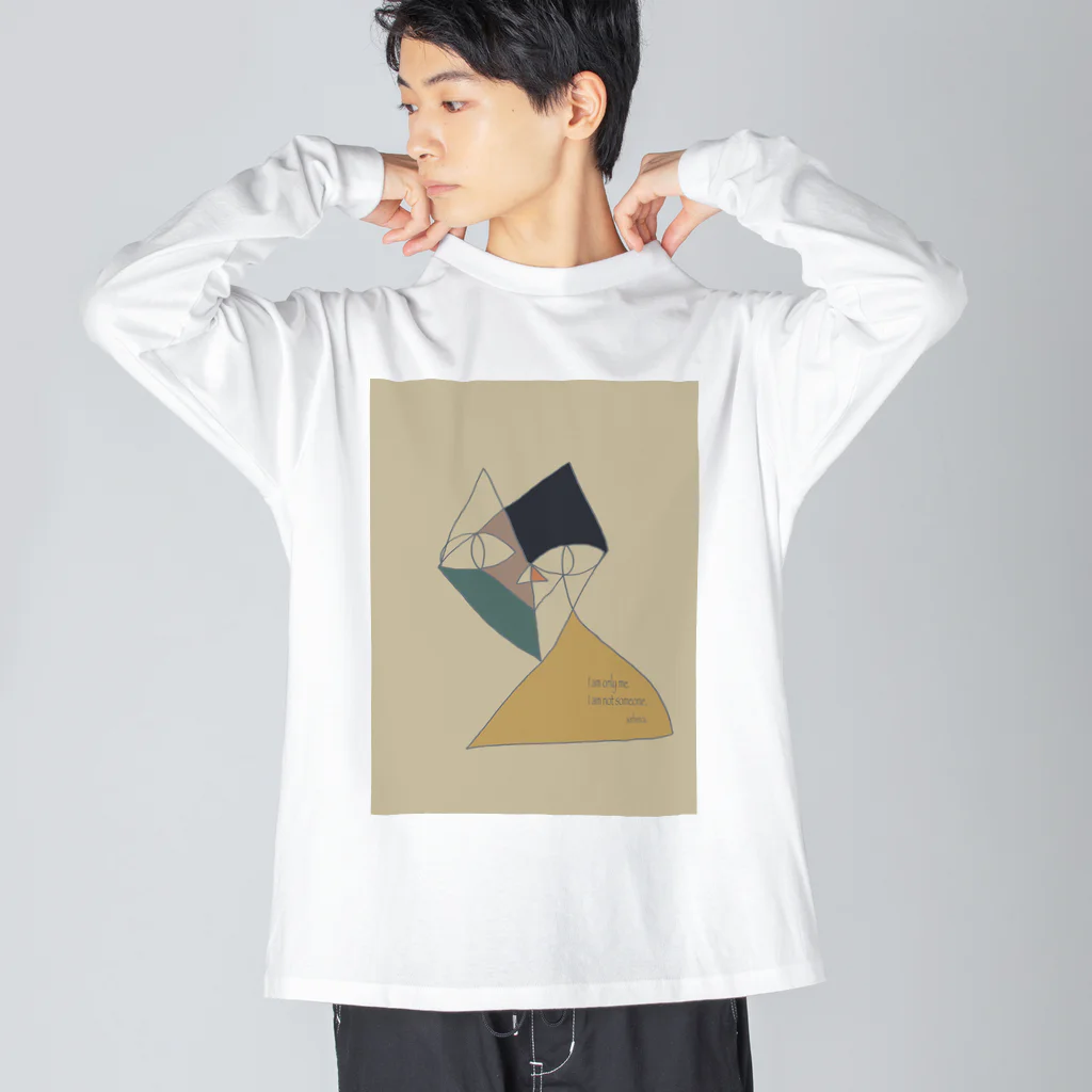 sorbericaの一筆書きネコ ビッグシルエットロングスリーブTシャツ