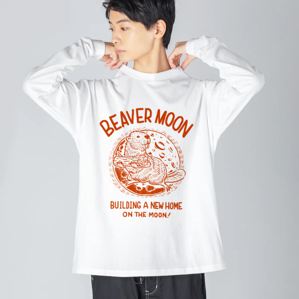 indigo_blue_moonのbeaver moon (ビーバームーン) Big Long Sleeve T-Shirt