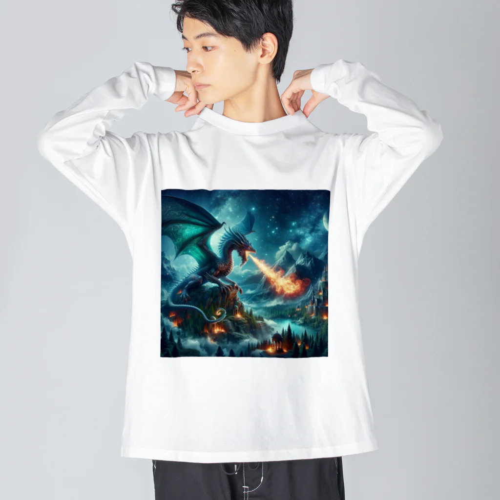 bui0000の幻獣　ドラゴン2 ビッグシルエットロングスリーブTシャツ