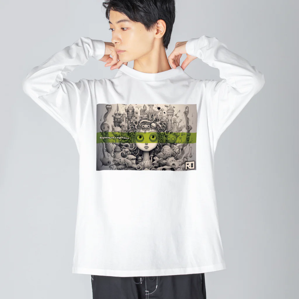 ROのBeginning of a nightmare 2 (Green Line) Big Long Sleeve T-Shirt