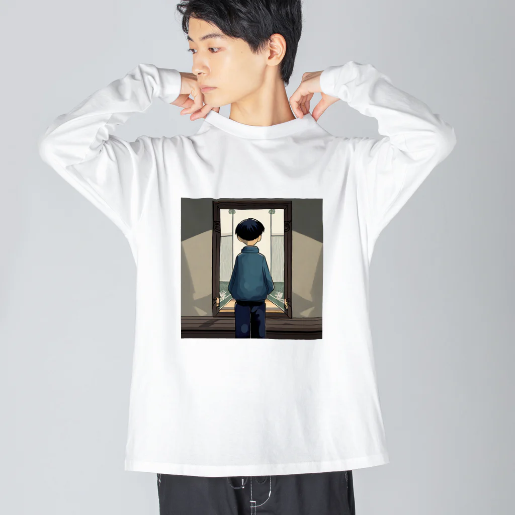 みとみとショップの孤独な少年　 ビッグシルエットロングスリーブTシャツ