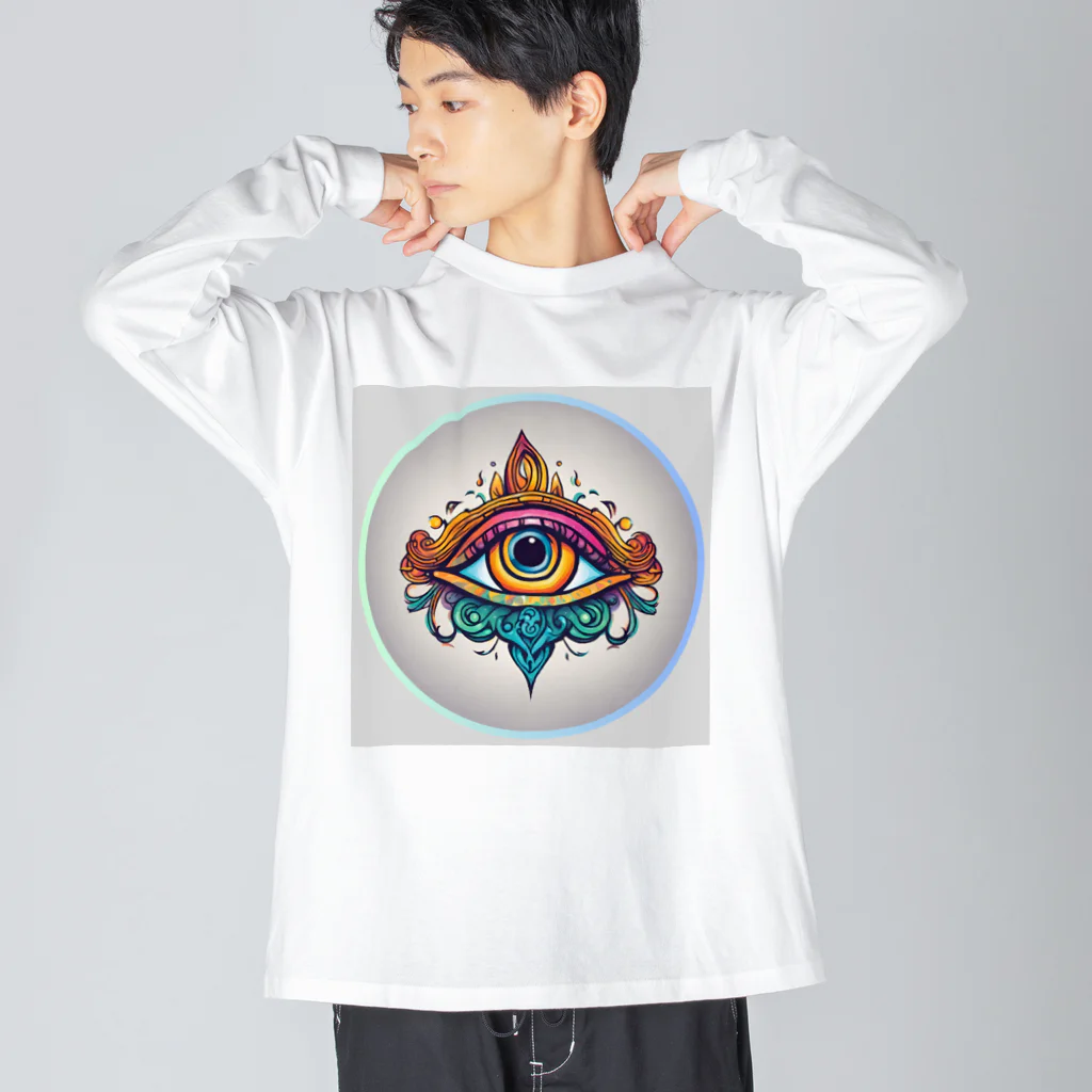 Persona MoMのオレンジの第3のeye ビッグシルエットロングスリーブTシャツ