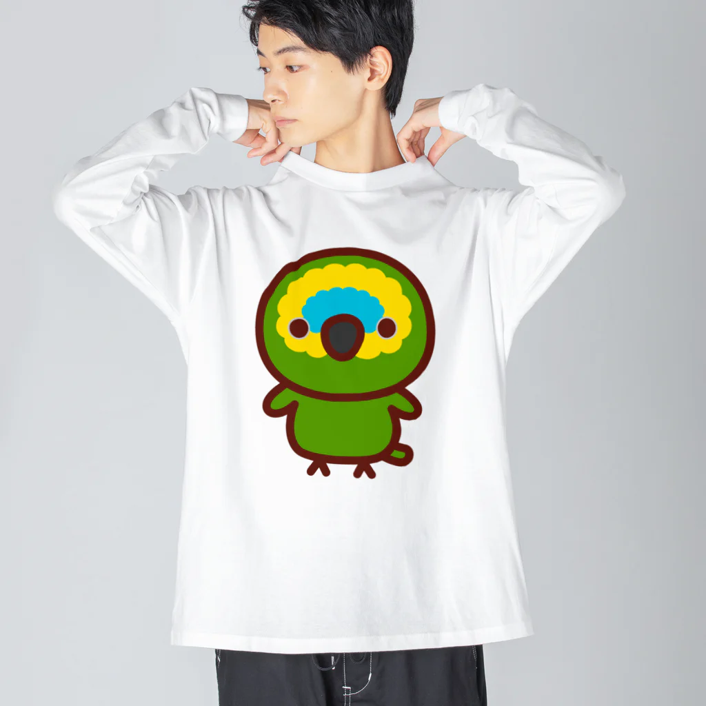 いんこ屋堂のアオボウシインコ Big Long Sleeve T-Shirt