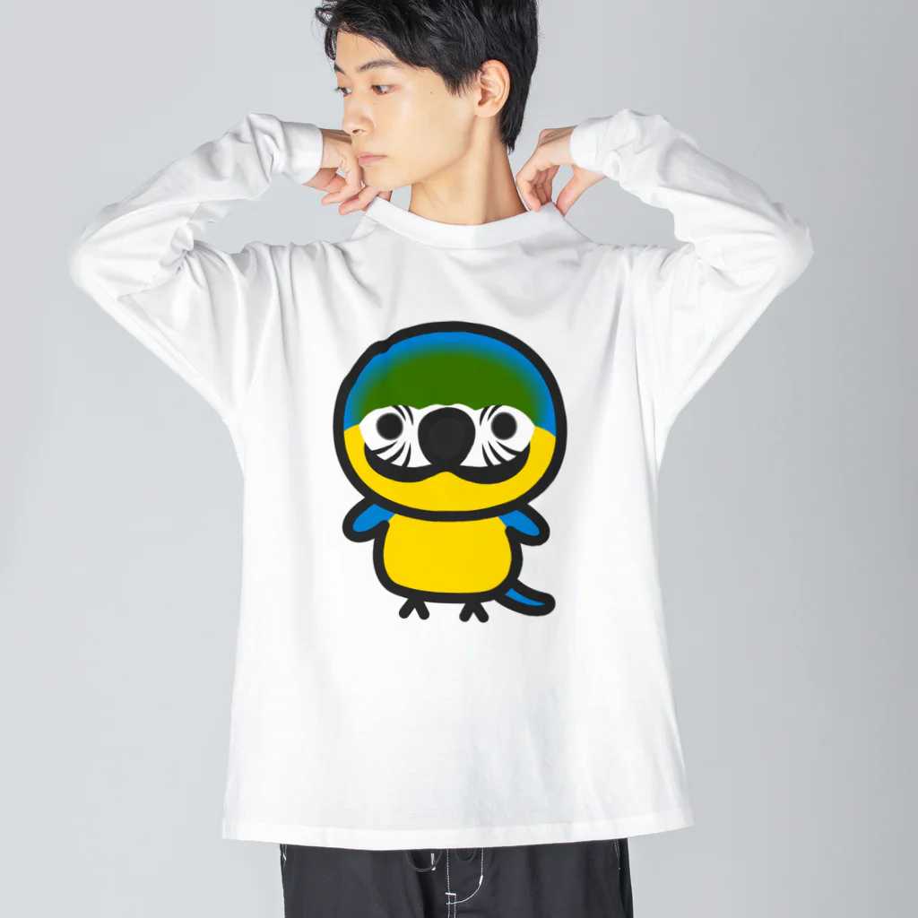 いんこ屋堂のルリコンゴウインコ Big Long Sleeve T-Shirt