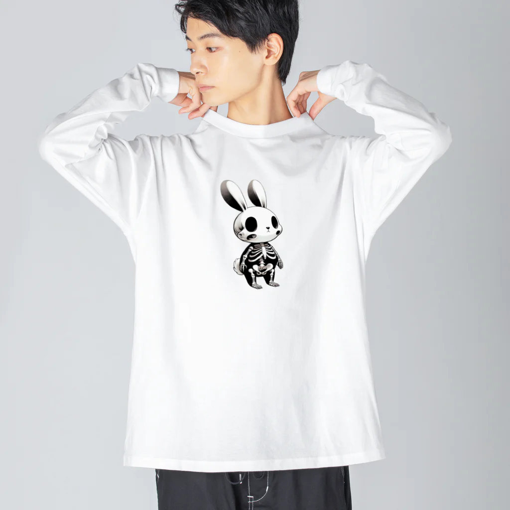 【Crazy Rabbit Nightmare】の【Crazy Rabbit Nightmare】スケルトン Big Long Sleeve T-Shirt