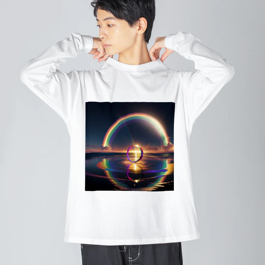 3tomo6's shopのRainbow Ring ビッグシルエットロングスリーブTシャツ