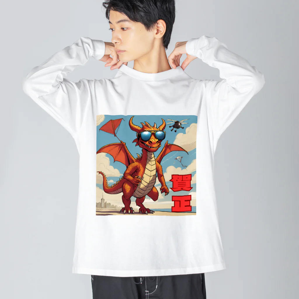 KenySignsのお年始の辰くんのイラストグッズ Big Long Sleeve T-Shirt