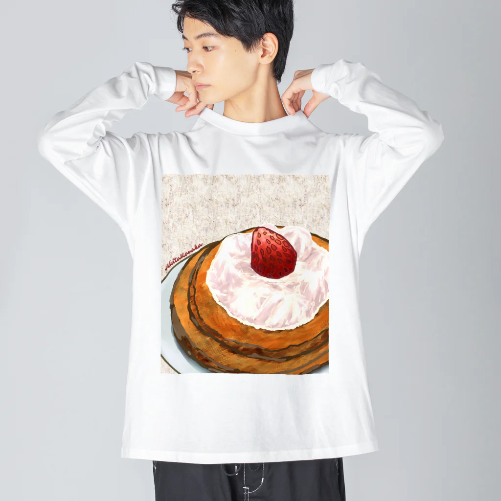 コナカマ通販SUZURI支店のパンケーキ Big Long Sleeve T-Shirt