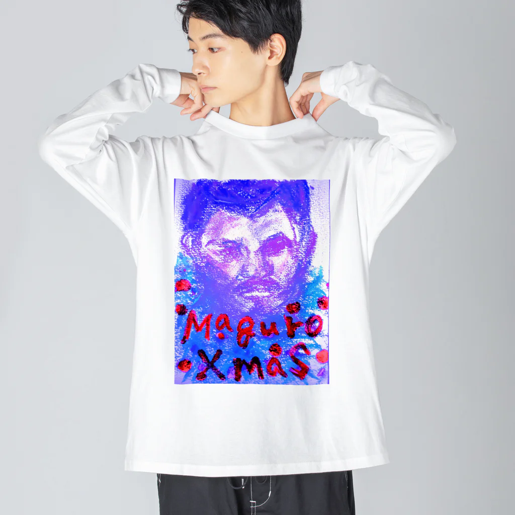 maguro8xpのmaguro Merry Christmas ビッグシルエットロングスリーブTシャツ