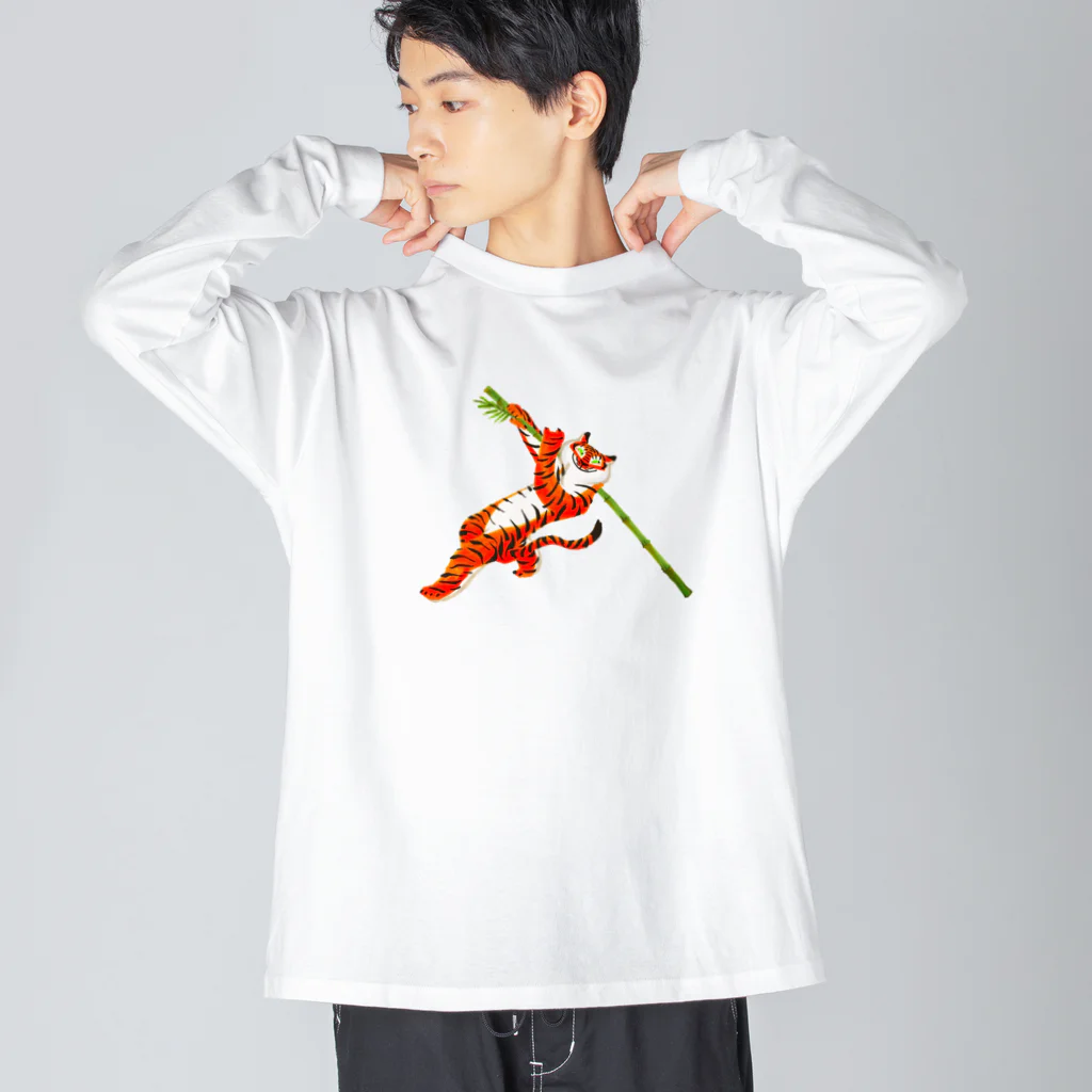 segasworksの功夫のトラちゃん（酔棍） ビッグシルエットロングスリーブTシャツ