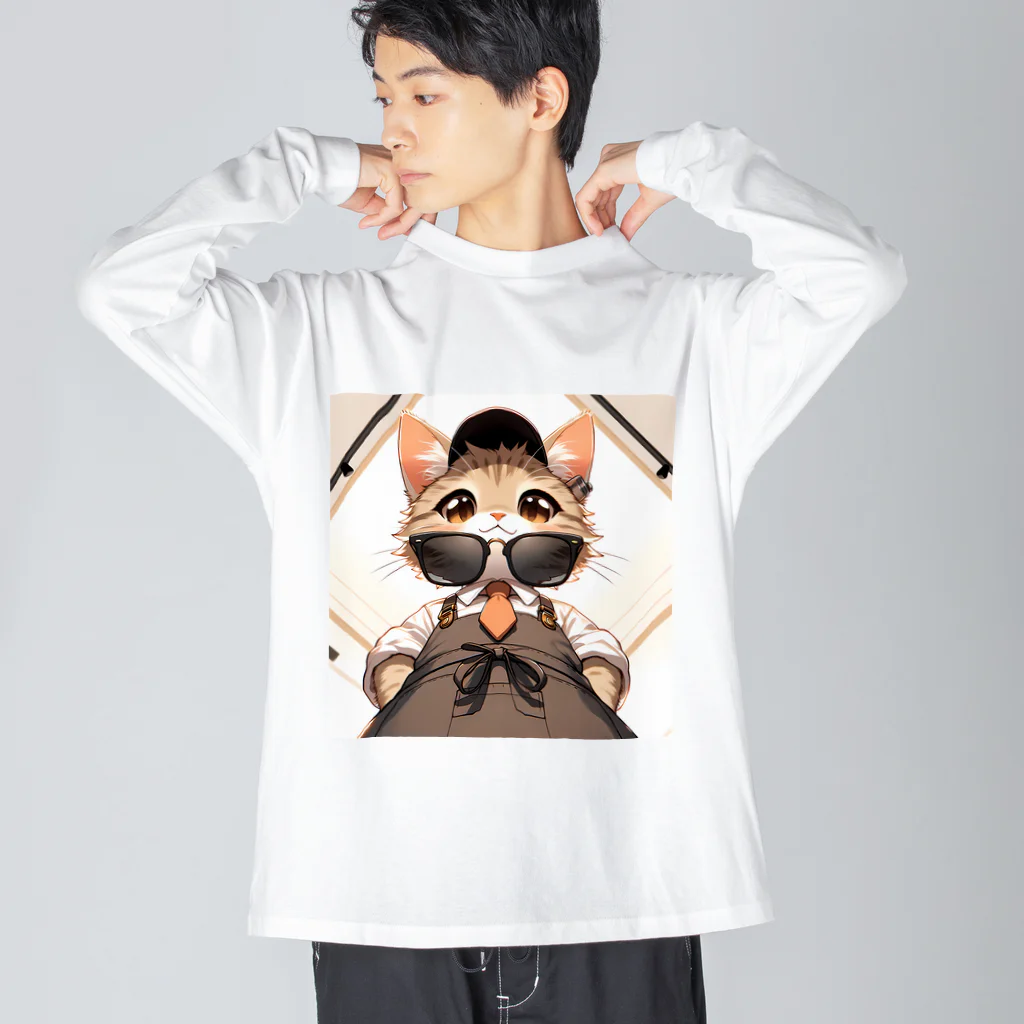 meow-sunniesのスマートニャンコ Big Long Sleeve T-Shirt