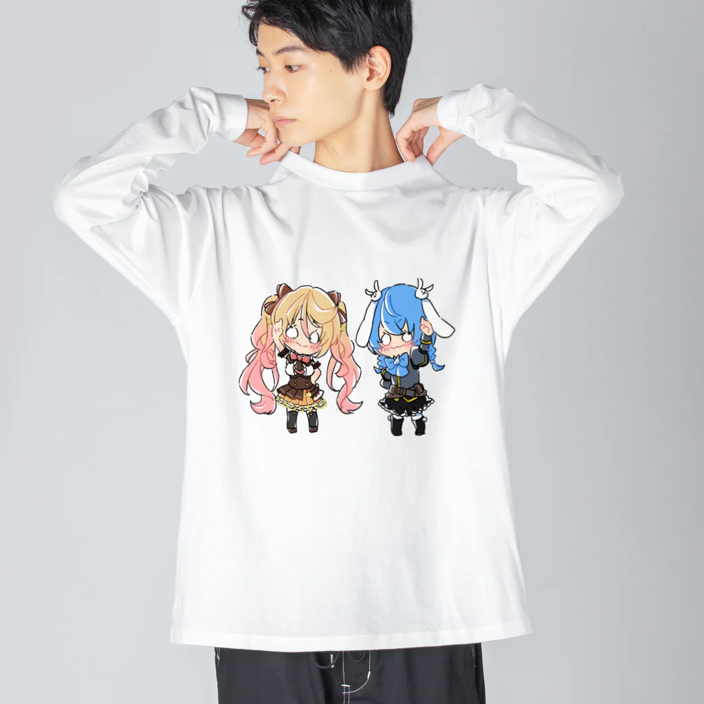 usabit.のぐっず屋さんのななゆ+うさぎガンマン Big Long Sleeve T-Shirt