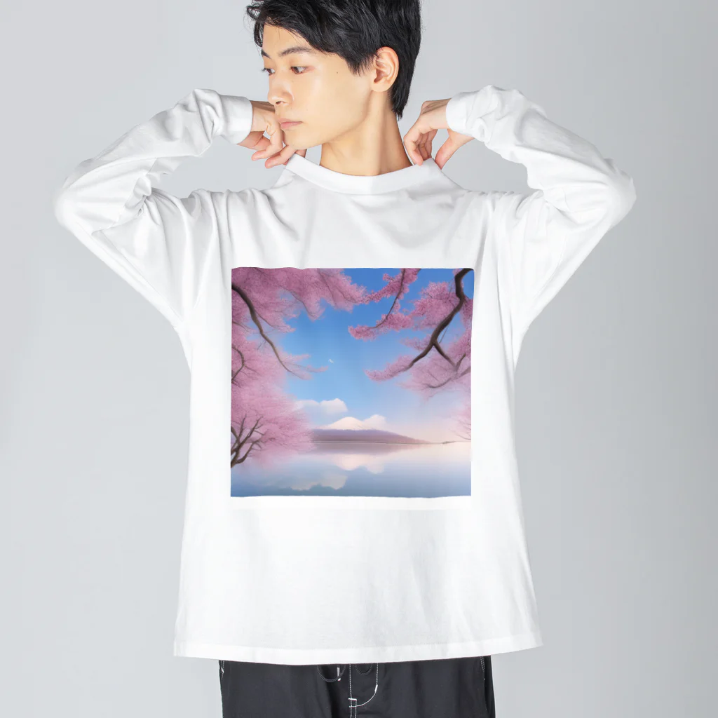 takuSHOP99の和の桜 ビッグシルエットロングスリーブTシャツ