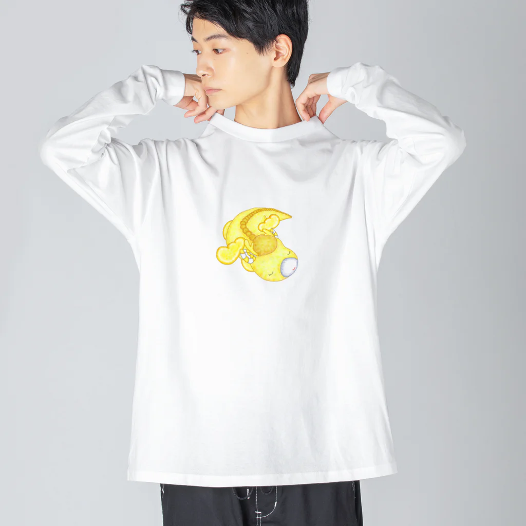 satoayaのアニマルカフェのキャンディードラゴン　黄 Big Long Sleeve T-Shirt