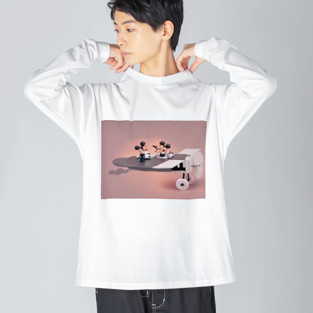 CHIKUSHOのプレーン・クレイジー Big Long Sleeve T-Shirt