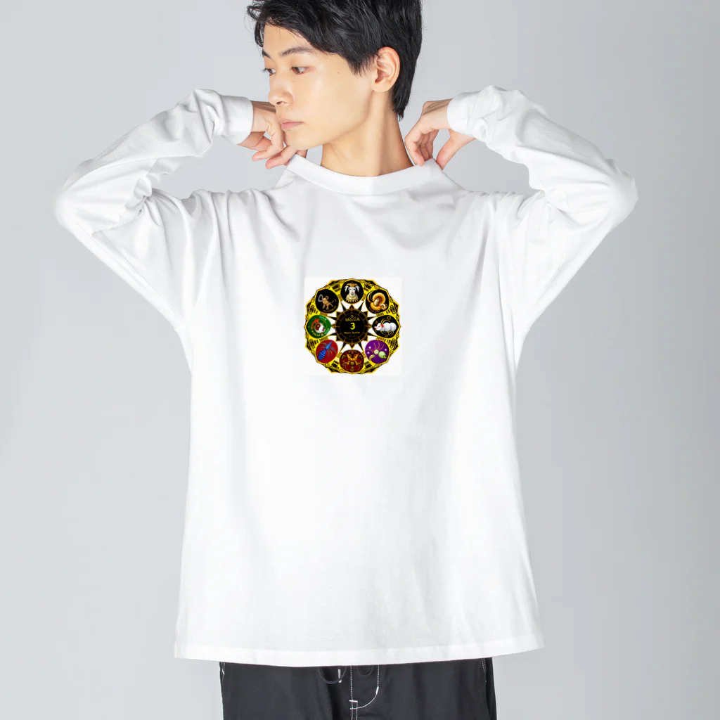 雷神門ショップの八星座万華鏡風 Big Long Sleeve T-Shirt