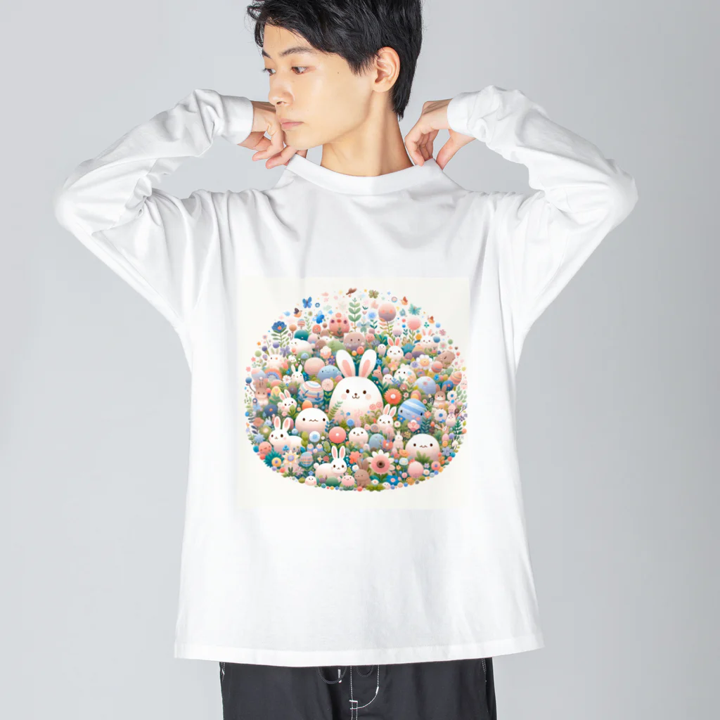 raio-nのハッピーフローラルファンタジー Big Long Sleeve T-Shirt