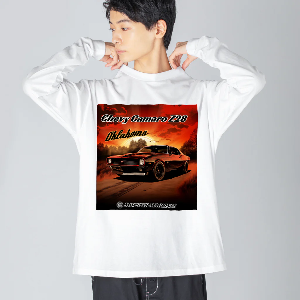 ｱｰﾄｷﾞｬﾗﾘｰ こっそり堂 (笑のChevy Camaro Z28 Oklahoma モンスターマシーン Big Long Sleeve T-Shirt
