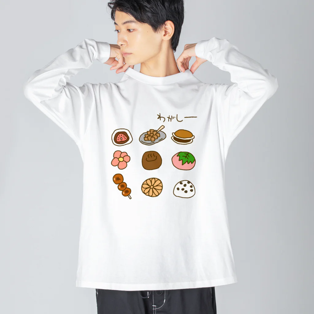 Siderunの館 B2の画伯チックな和菓子 ビッグシルエットロングスリーブTシャツ