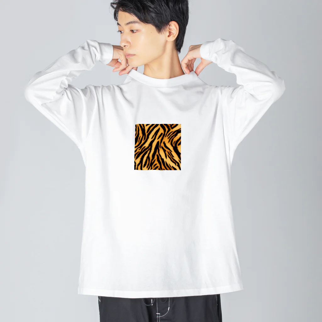 青林檎の勝利の虎柄！ Big Long Sleeve T-Shirt